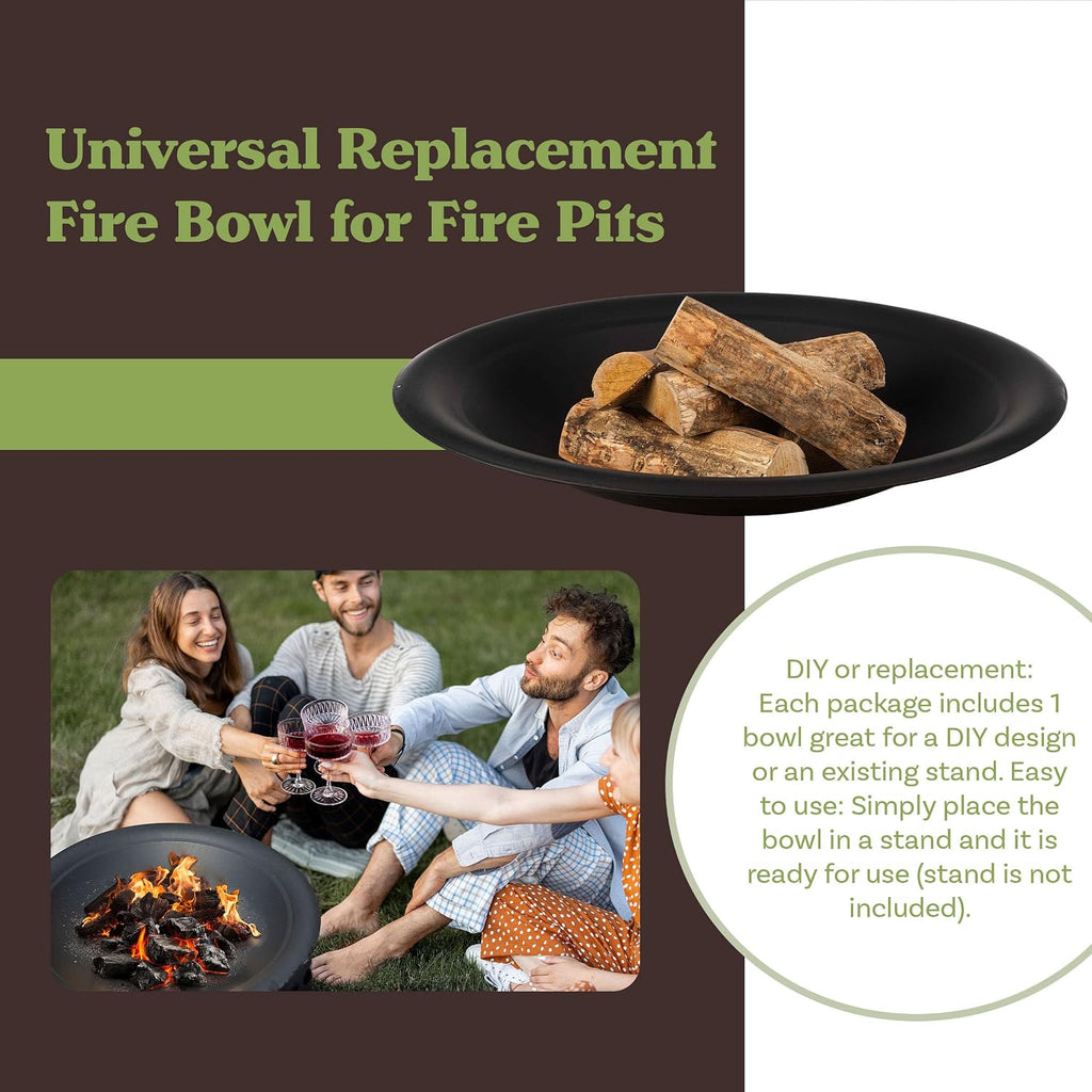 Pure Garden Fire Bowl Replacement or DIY Fire Ring, 30-Inch
