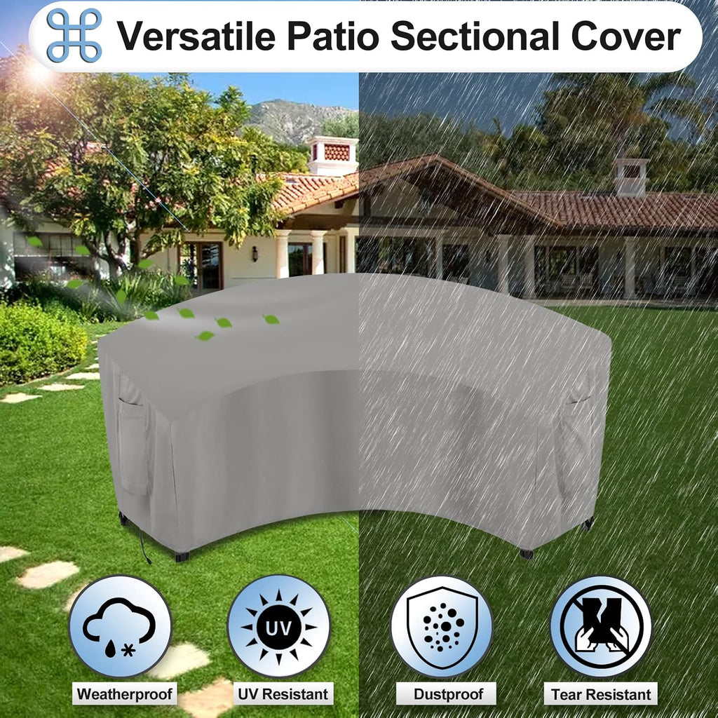 OutdoorLines Waterproof Curved Outdoor Sectional Cover