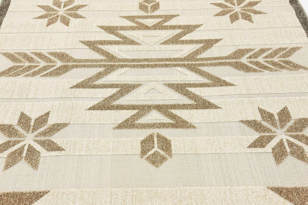 Unique Loom Outdoor Modern Collection Area Rug - Albuquerque (5' x 8' Rectangle, Beige/ Brown)