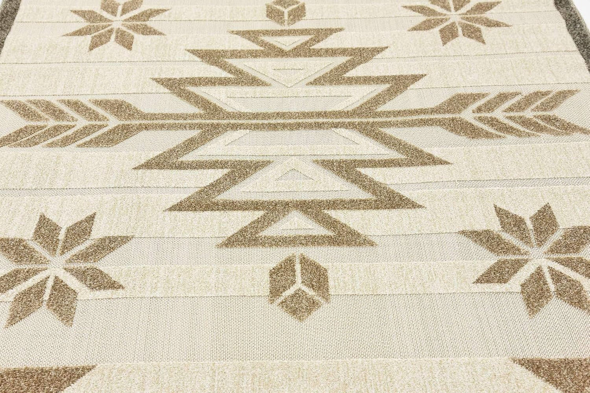 Unique Loom Outdoor Modern Collection Area Rug - Albuquerque (5' x 8' Rectangle, Beige/ Brown)