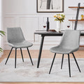Yaheetech Dining Chairs Set of 2 Mid Century Modern Kitchen Chairs Gray