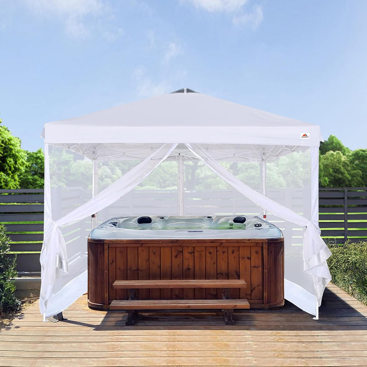 SCOCANOPY Replacement Mesh sidewall for Most 10x10 Canopy Or Gazebo,(White)