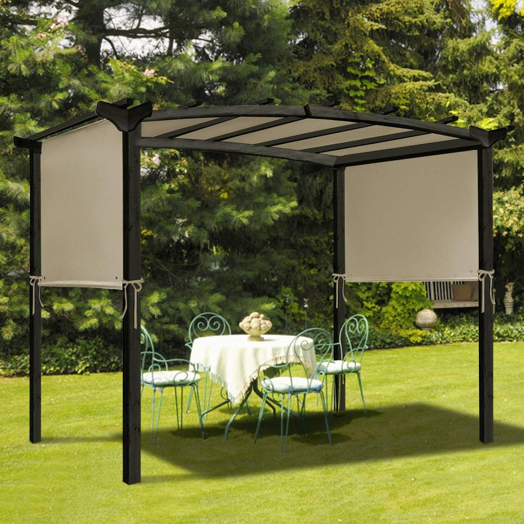 Tangkula 16.7x6.7 Ft Pergola Replacement Canopy Shade Cover, Beige