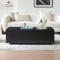 Henn&Hart 48" Modern Coffee Table, Natural Black