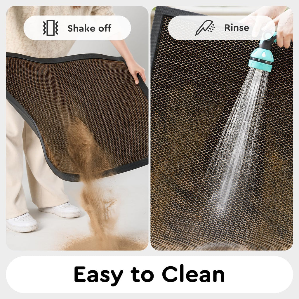 Front Door-Mat Outside Entrance 24"x36" Doormat Non Slip Dirt Trapper Brown