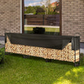VEVOR 12.7FT Outdoor Firewood Rack with Cover, Firewood Holder for 3/4 Cord