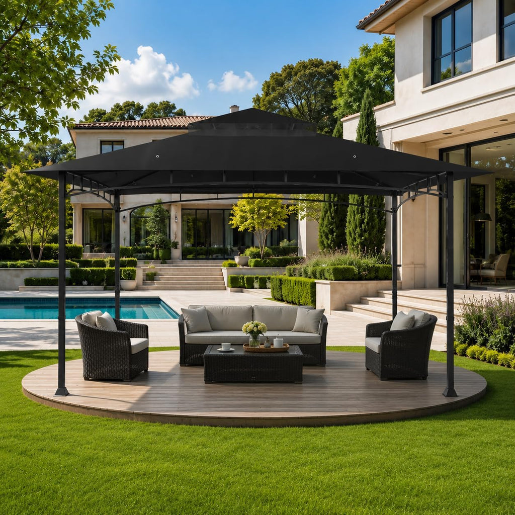 10x10 canopy replacement top for target madaga gazebo shown in use