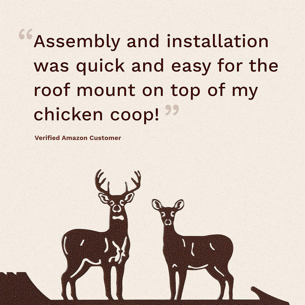 EZ Vane Steel Standing Deer Weathervane with Wind Cups — Roof Mount