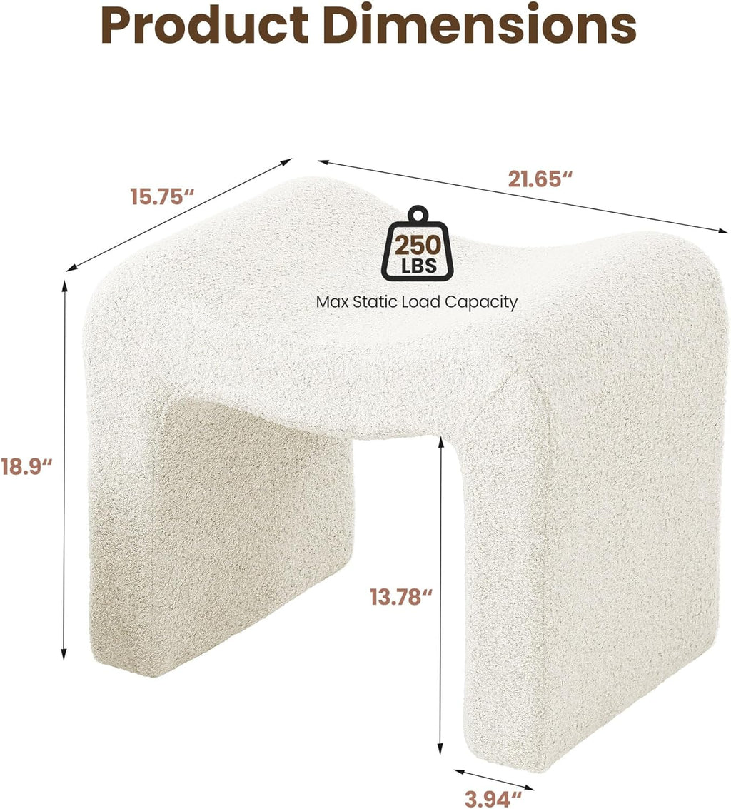 Ottoman Vanity Stool Chair Small Footstool Seating Backless