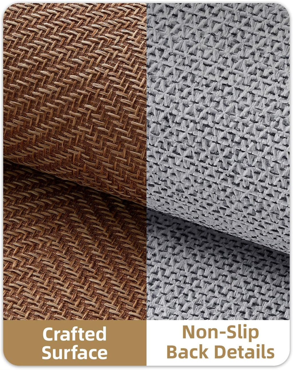 Color&Geometry Ultra Thin Indoor Door Mat 48"x72"Entrance Mat,Warm Chestnut