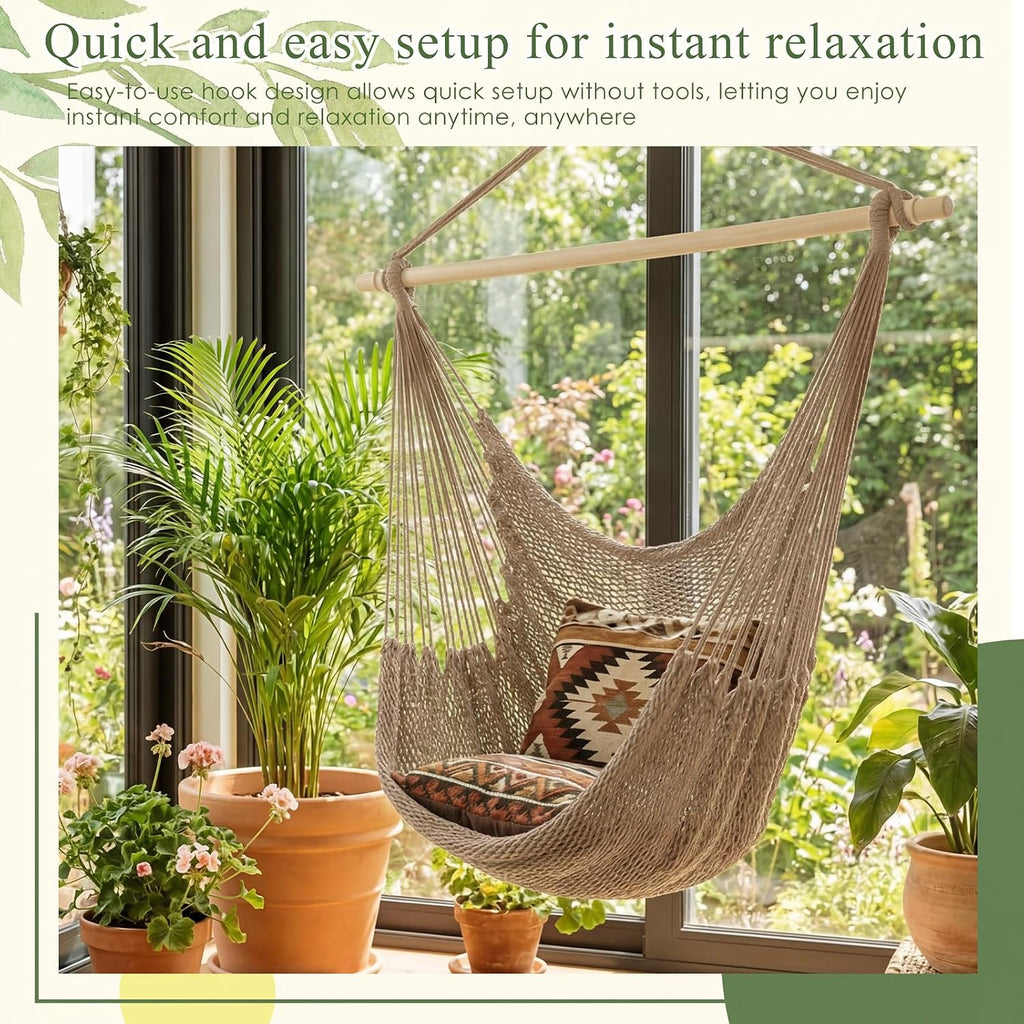 barydat 2 pcs hanging hammock chair boho swing showing dimensions