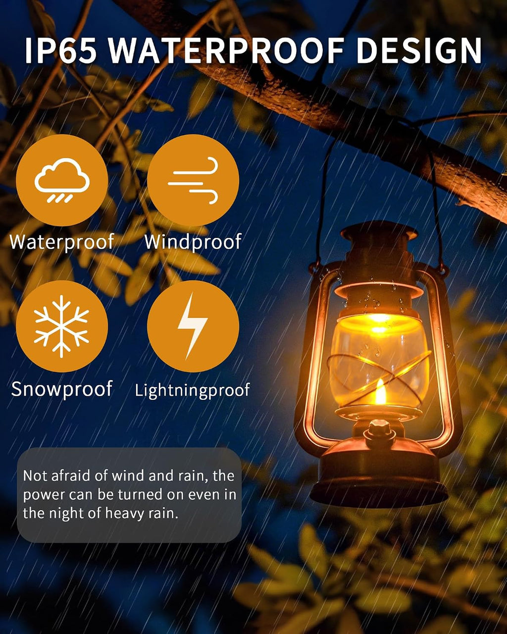2 Pack Battery Operated Vintage Hanging Lanterns, IP65 Waterproof