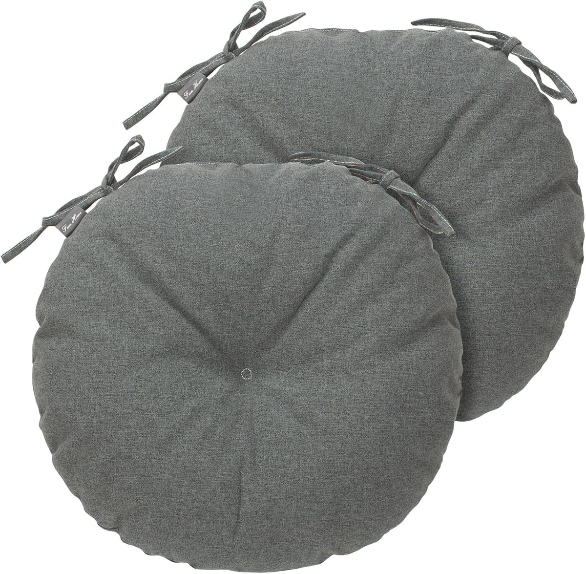 bistro chair cushions 15 inch,set of 2,tufted round shown in use