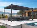 PURPLE LEAF Louvered Pergola 10' x 16' 94AS with Adjustable Louvers Gray