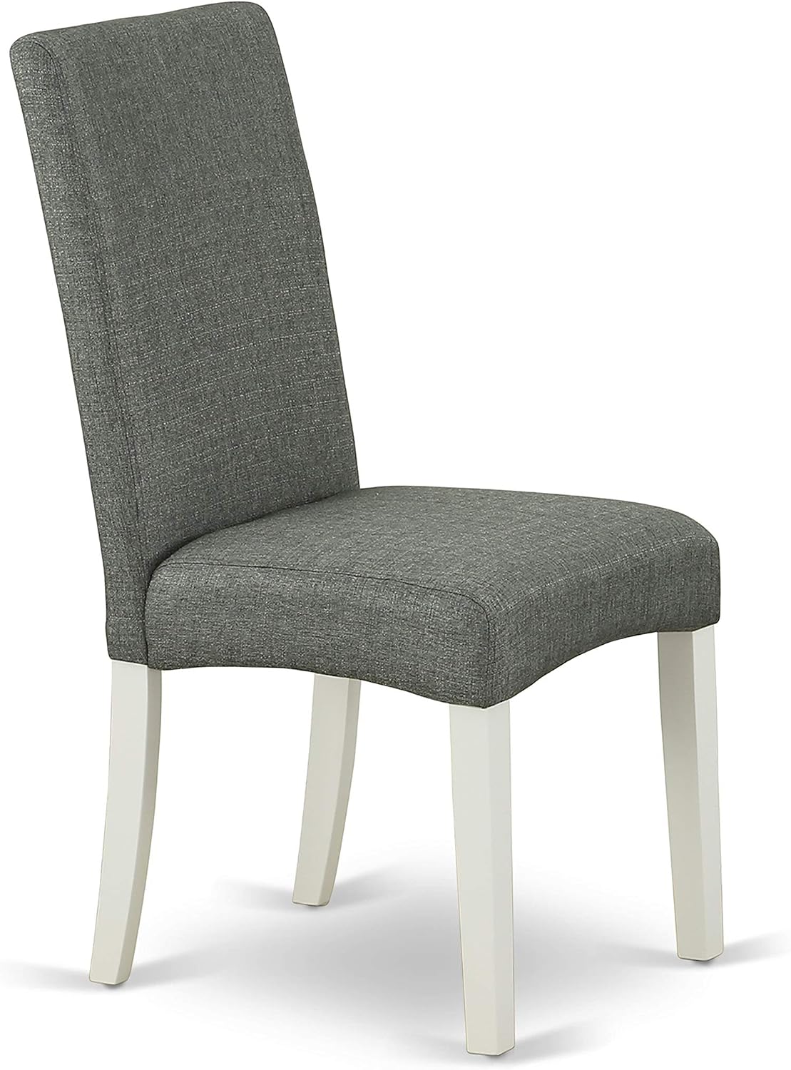 East West Furniture DLDR5-LWH-07 5 Piece Dining Set, Linen White Finish