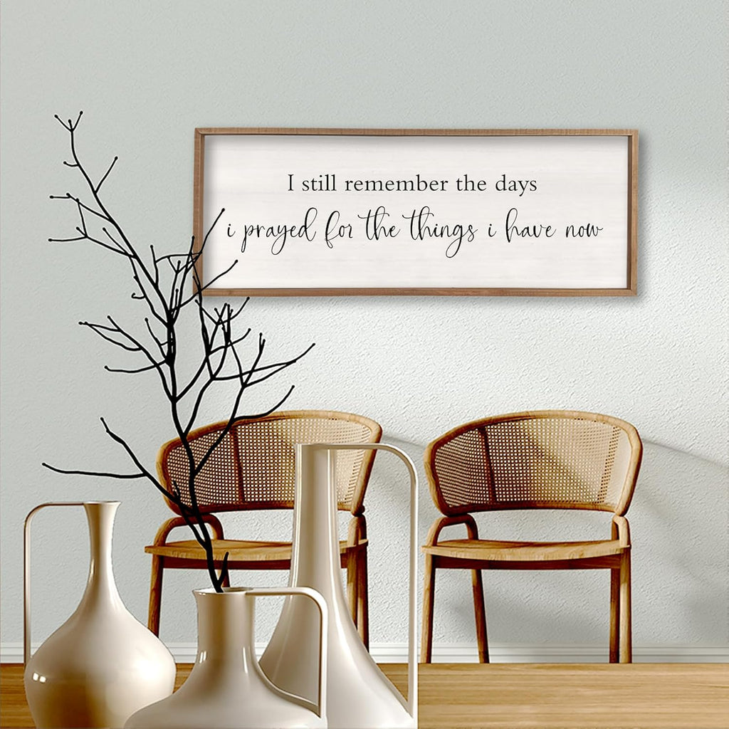 comurdyo I Still Remember the Days I Prayed Sign, 40" x 15", Wood