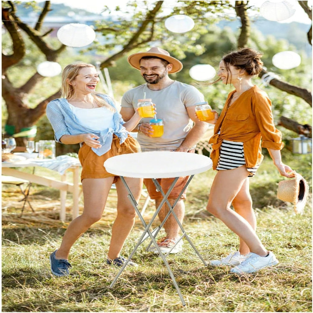 28in Cocktail Table, no Assembly Required, High Top Folding Table
