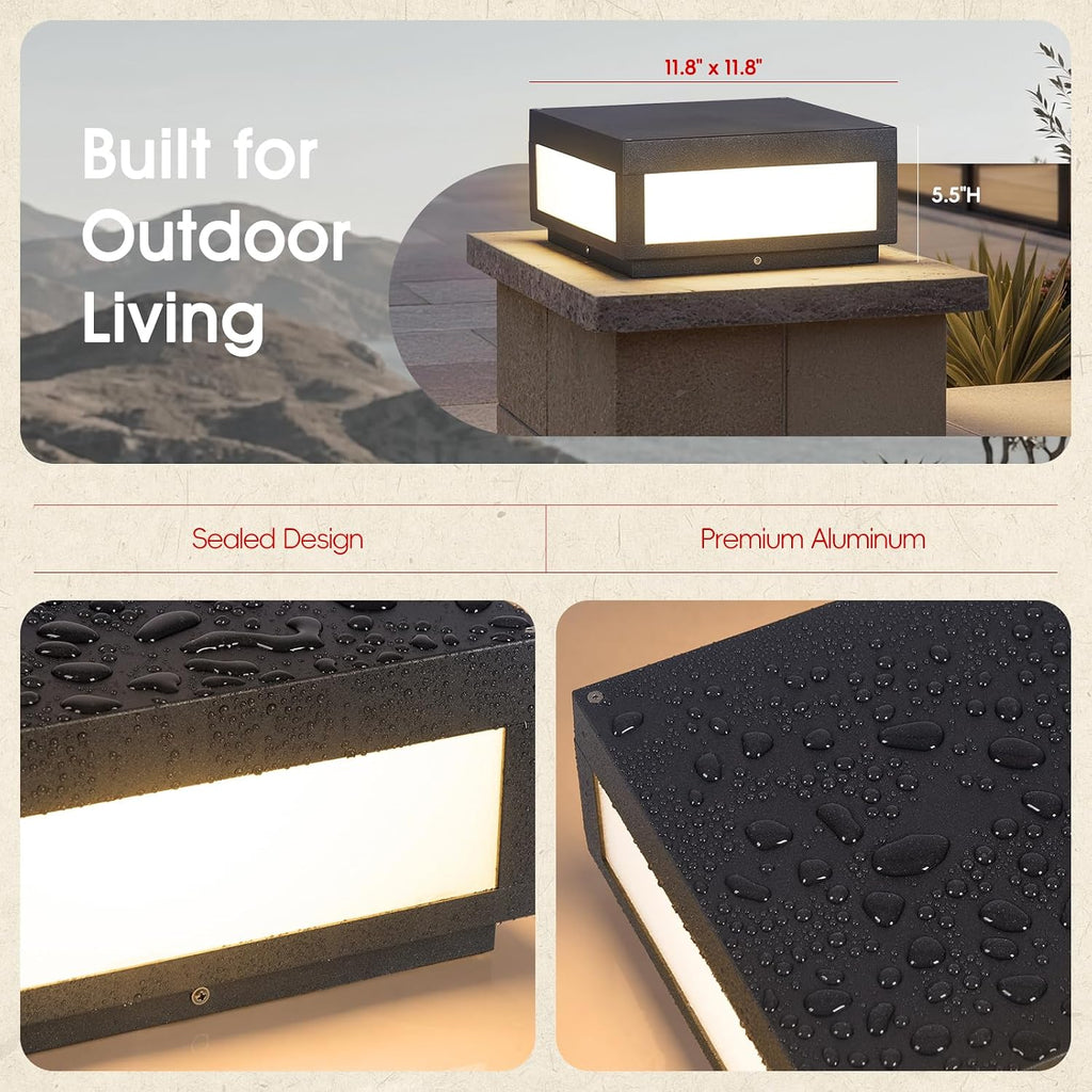 MVBT Outdoor Post Lights Hard Wired, Column Lights, 12 x 12 Pillar Light