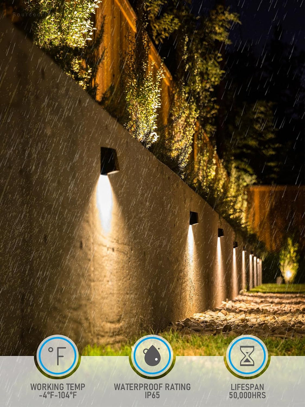 leonlite 4-pack 3 inch 5cct low voltage led, side view
