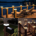 Brightever 3.5x3.5 4x4 Solar Post Cap Light Outdoor 12-Pack Black