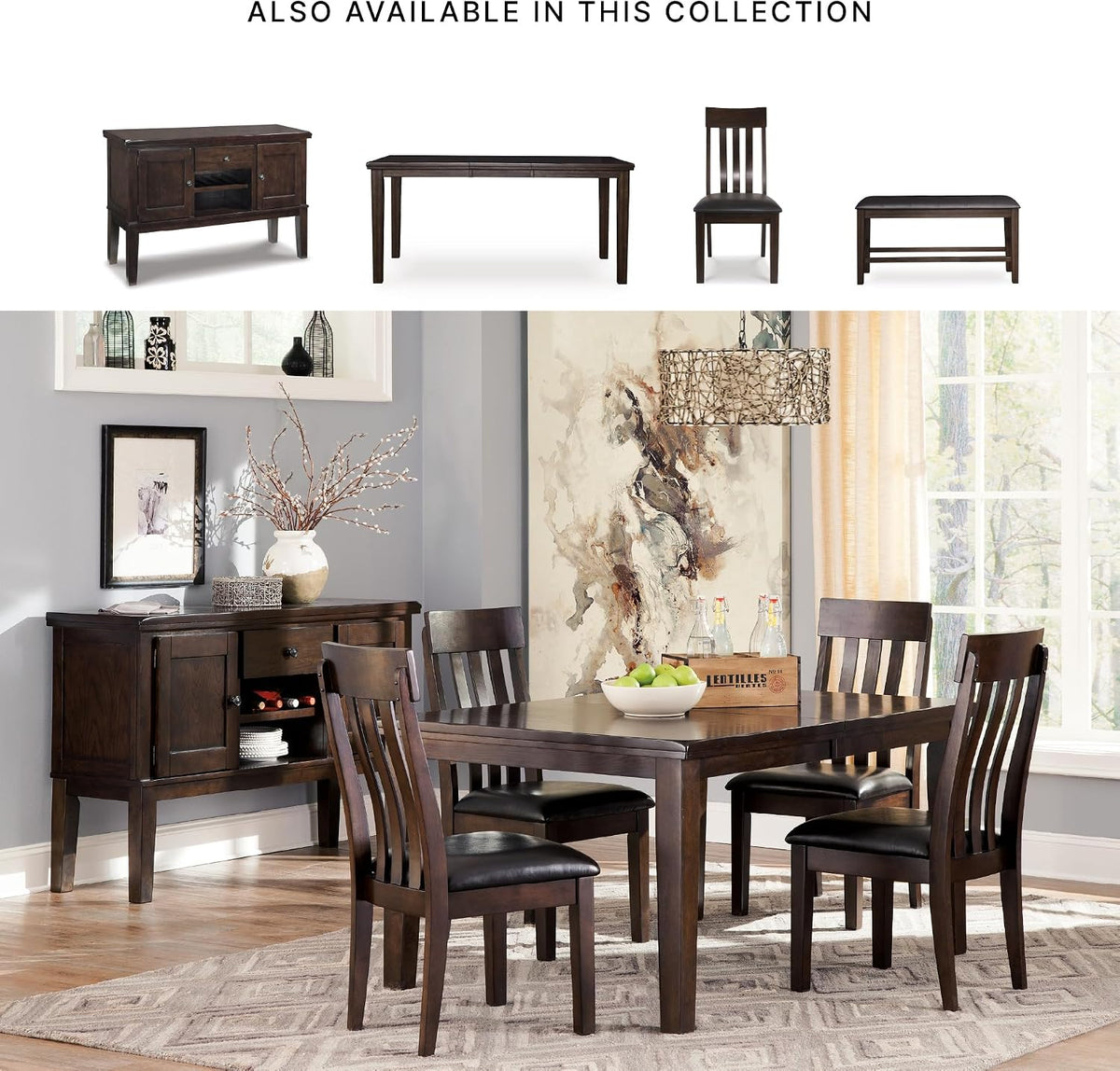 Signature Design by Ashley Haddigan Dining Chair, Set of 2, Dark Brown
