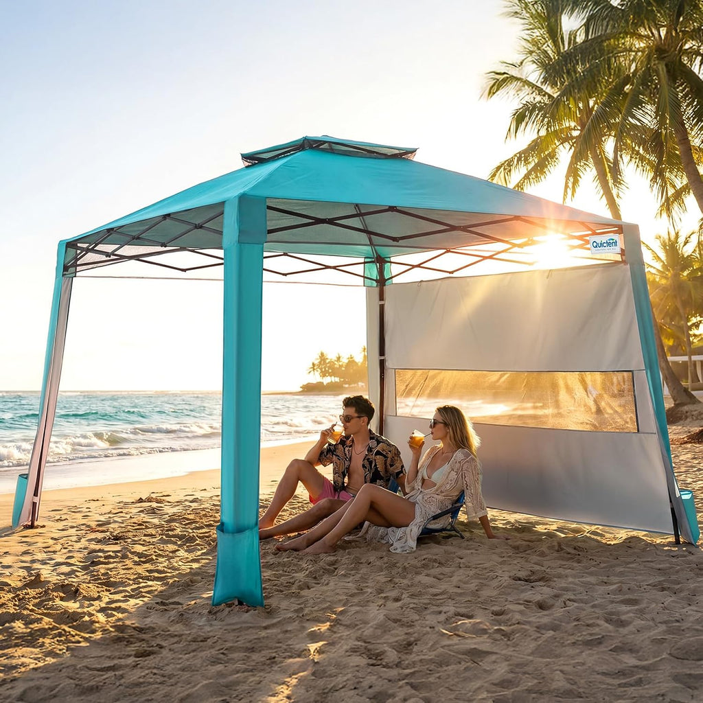 Quictent 10x10 Pop Up Canopy Tent Lightweight & Portable with 1 Sidewall