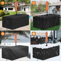 Rectangle Patio Table Cover with Umbrella Hole 108 Lx 82" W x 23.6" H