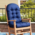 Thickened High-Back Adirondack Rocking Chair Cushion Blue