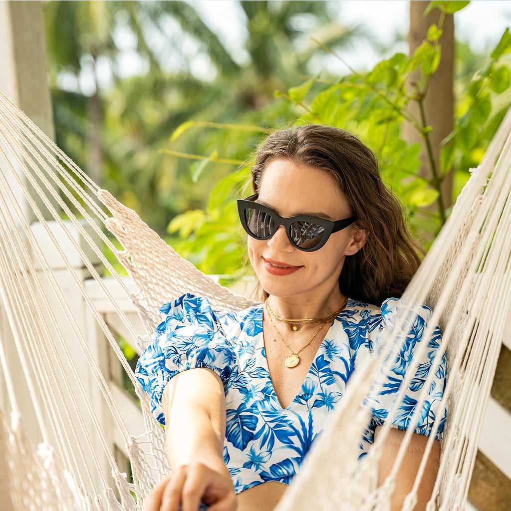 Lazy Daze Hammock Chair, Hanging Swing Chair, Caribbean Rope Chair