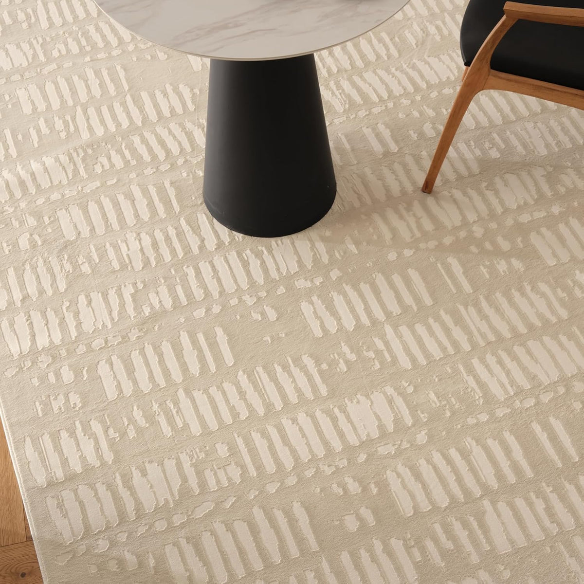 Revival Rugs Shell 8'x10' Area Rugs - Washable, Medium Pile, Beige, Cream