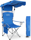 SUNNYFEEL Portable Folding Camping Chairs with Adjustable Canopy Shade