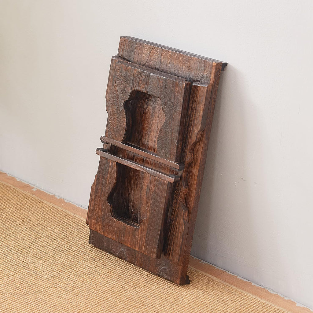 Foldable Japanese Small Floor Table, Wood Altar Meditation Table