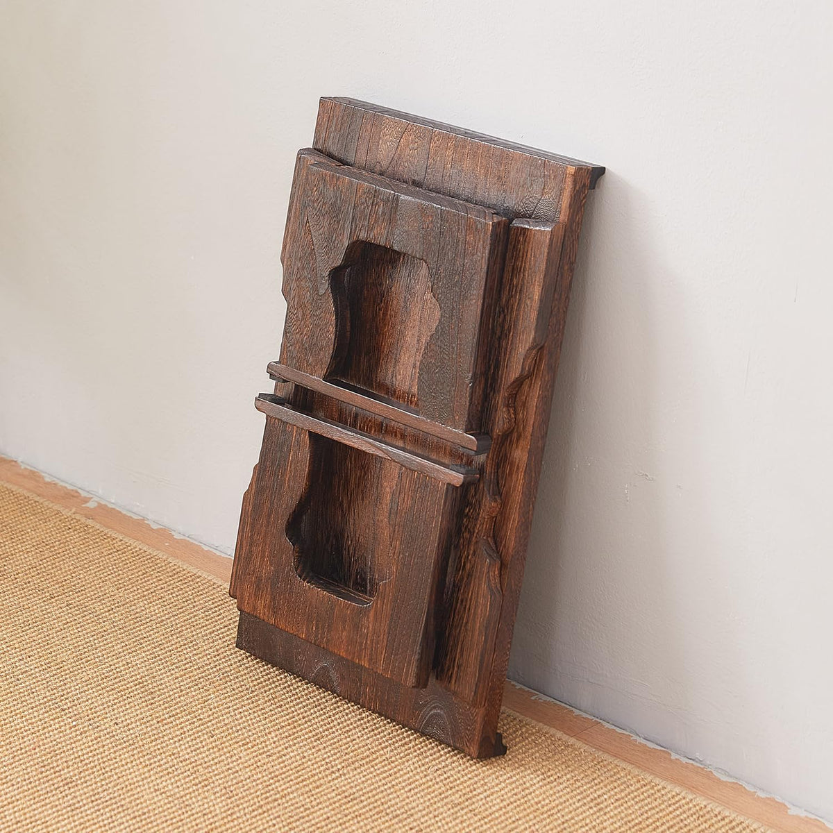 Foldable Japanese Small Floor Table, Wood Altar Meditation Table