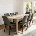 Farmhouse Dining Table for 6, Rectangle Dining Table, Kitchen Table Oak