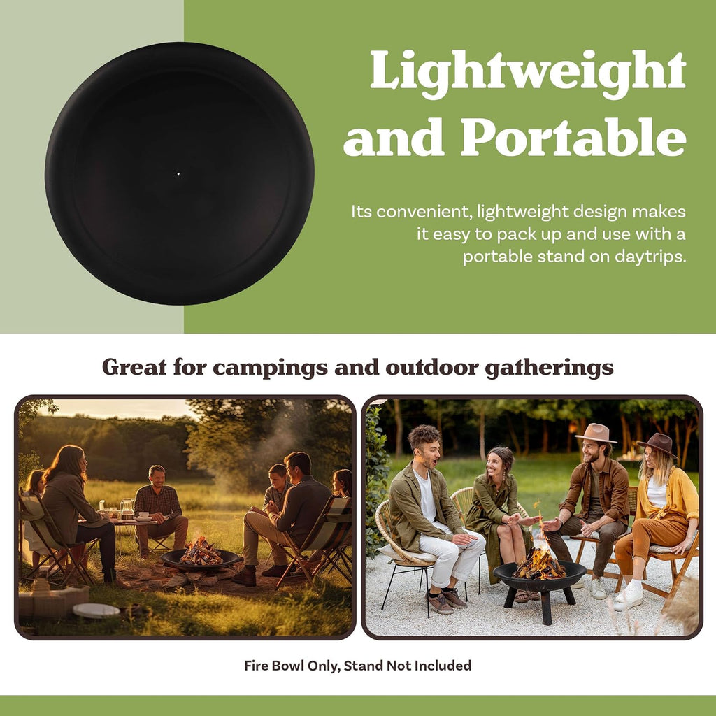 Pure Garden Fire Bowl Replacement or DIY Fire Ring, 30-Inch