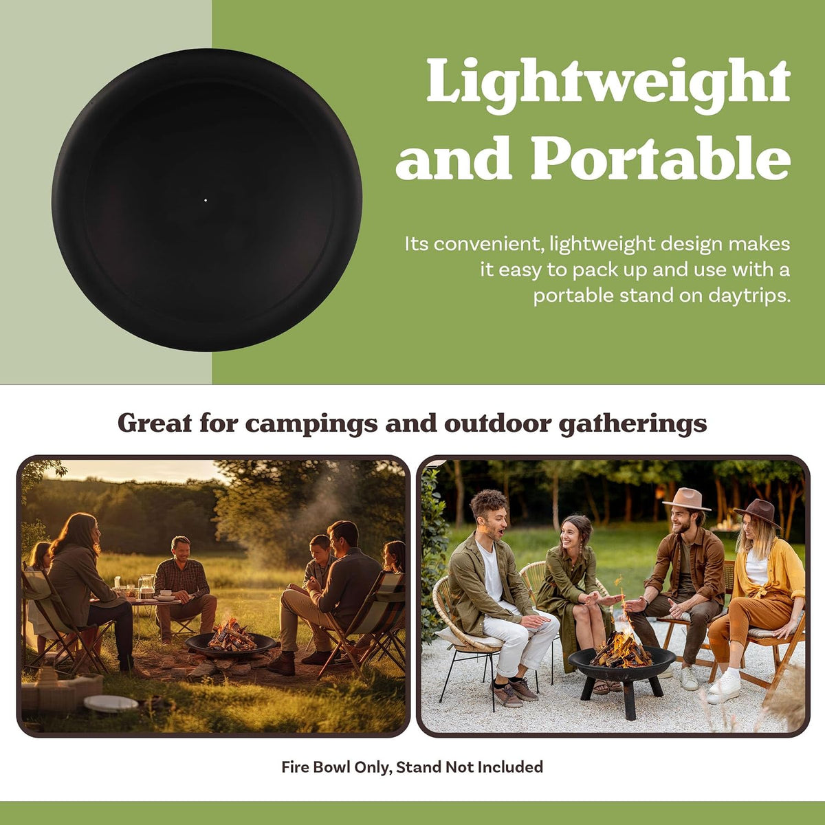 Pure Garden Fire Bowl Replacement or DIY Fire Ring, 30-Inch
