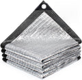 SUNNY GUARD 85% Aluminum Sun Shade Cloth, 6x8FT Heat Reflective Tarp