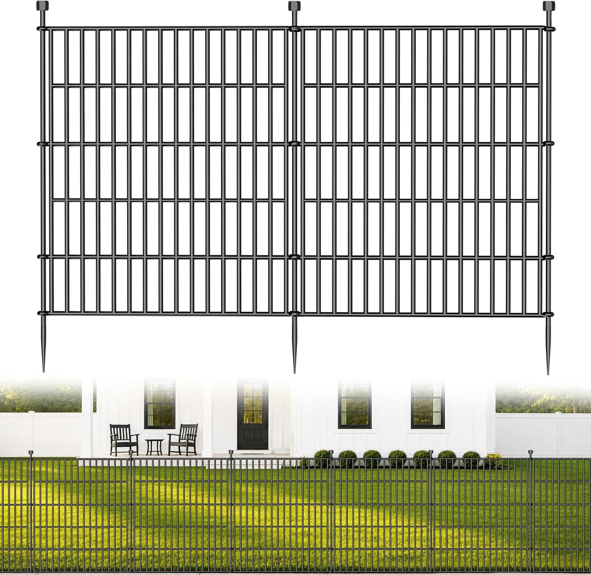 No Dig Garden Fence Outdoor for Yard, 32in (H) x 23.6ft(L)