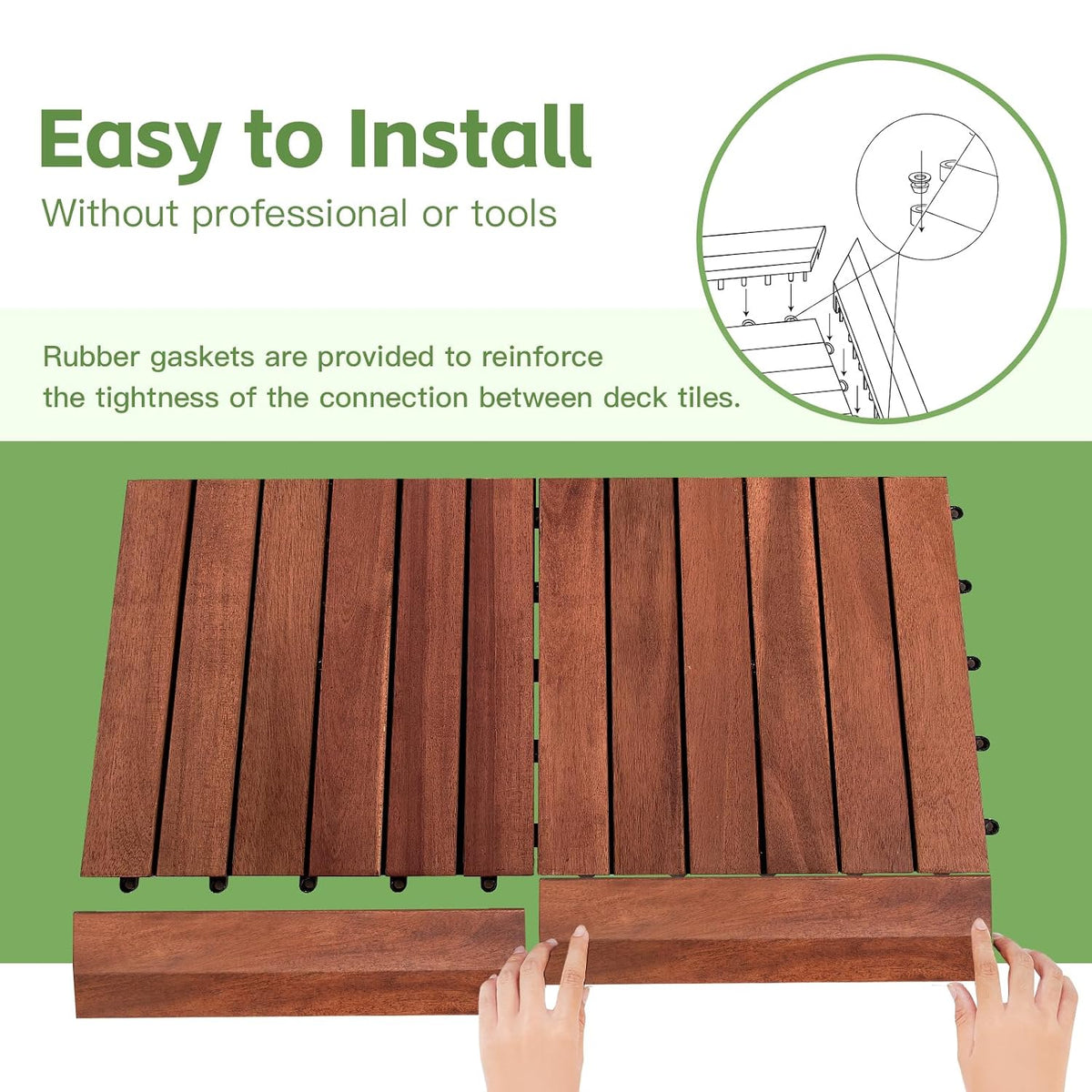 primezone solid acacia wood edge trim set for, package contents