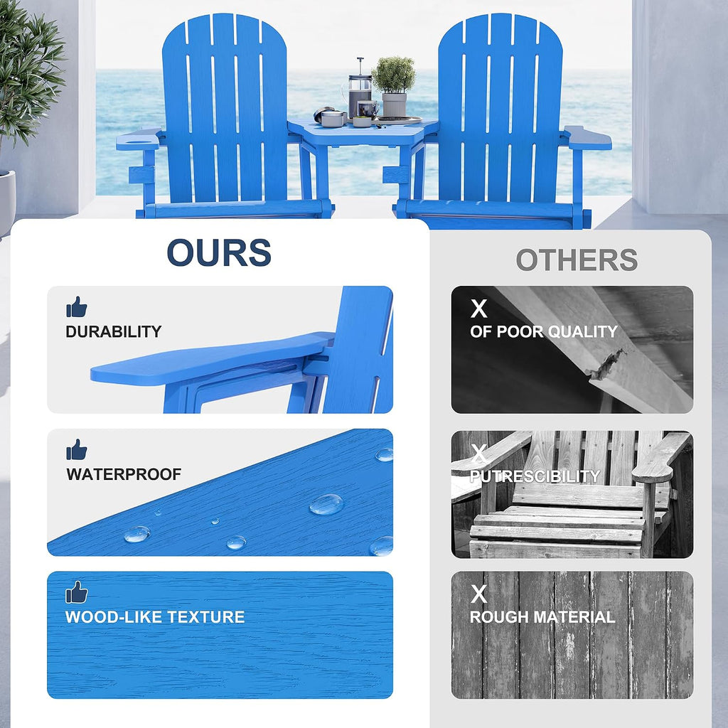 vongrasig adirondack chairs set of 2 with removable showing dimensions