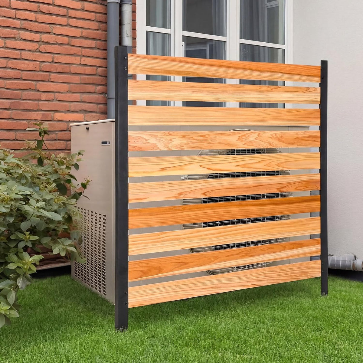 Novabright 42" H x 38" W Outdoor Privacy Fence with Ground Stakes