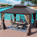 Kozyard Alexander 10' x 12' Hardtop Gazebo, Aluminum Frame