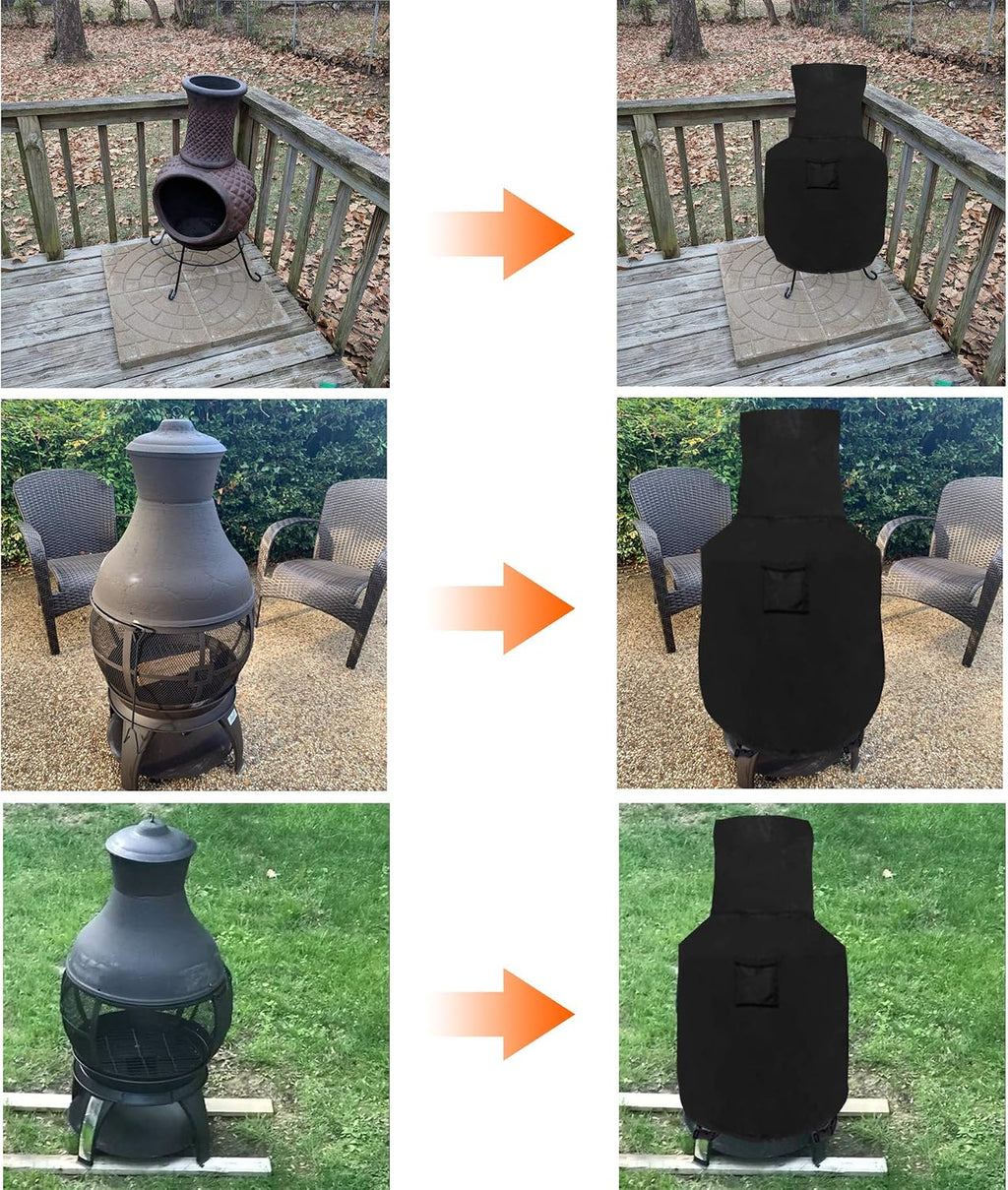 womaco chiminea cover waterproof patio chiminea fire pit on a desk or shelf