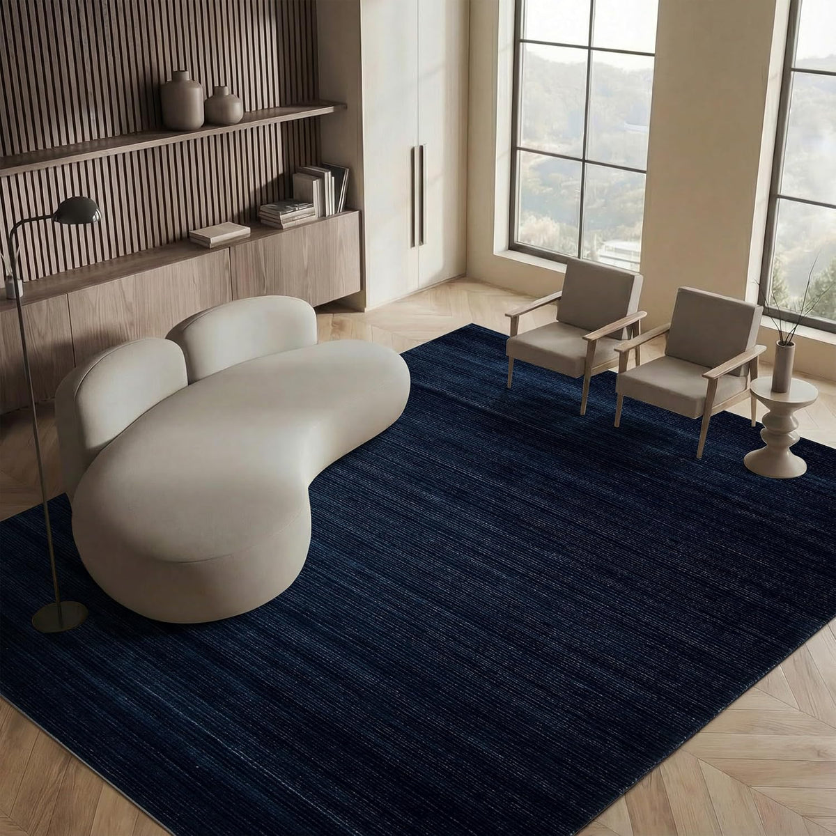 SAFAVIEH Vision Area Rug 6x9, Modern Tonal Navy VSN606N