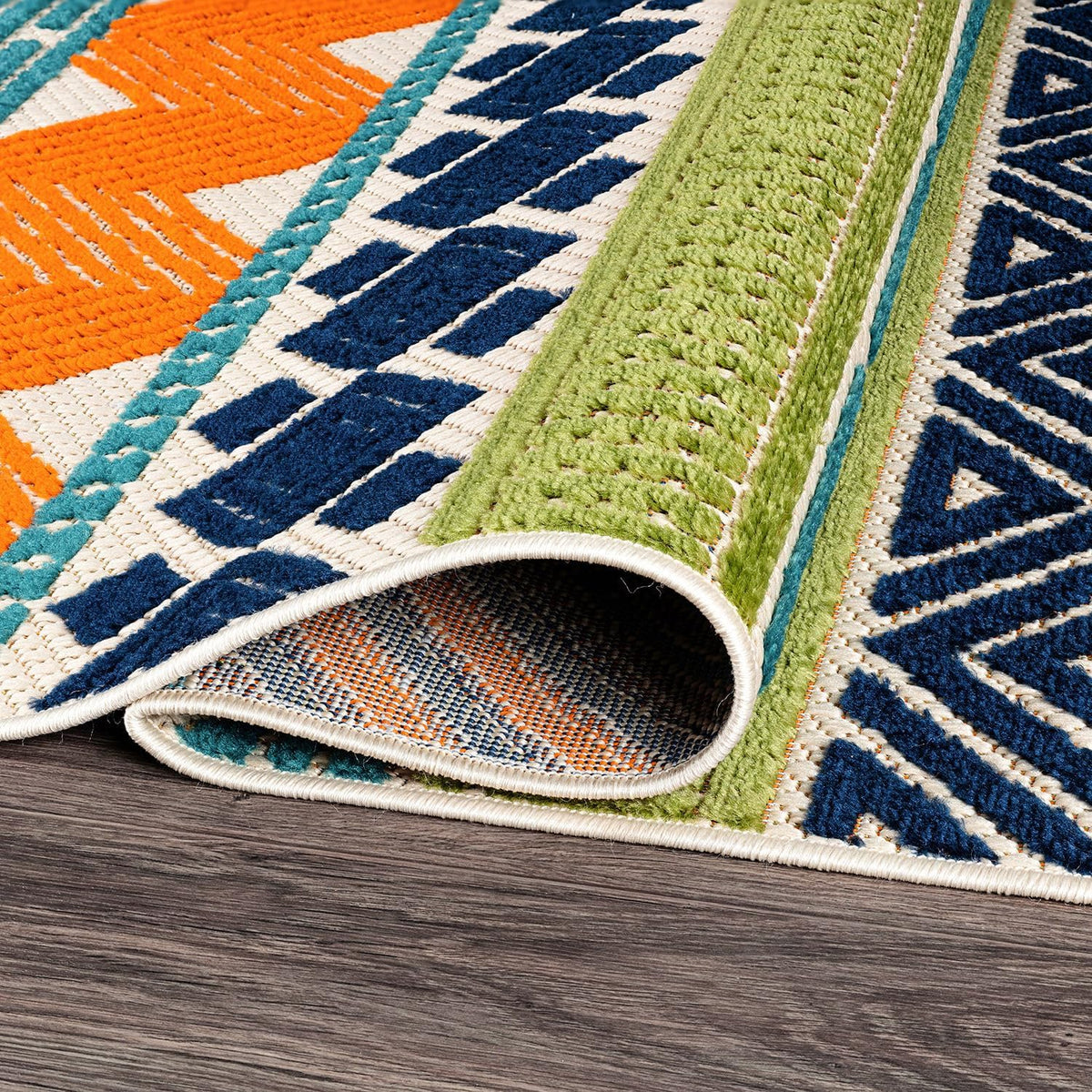 Rugshop Marbella Indoor/Outdoor Contemporary Boho Area Rug Multi 5' x 7'