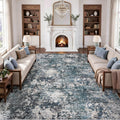 Area Rug 12x15 Living Room: Washable Low Pile Stain Resistant Indoor Carpet