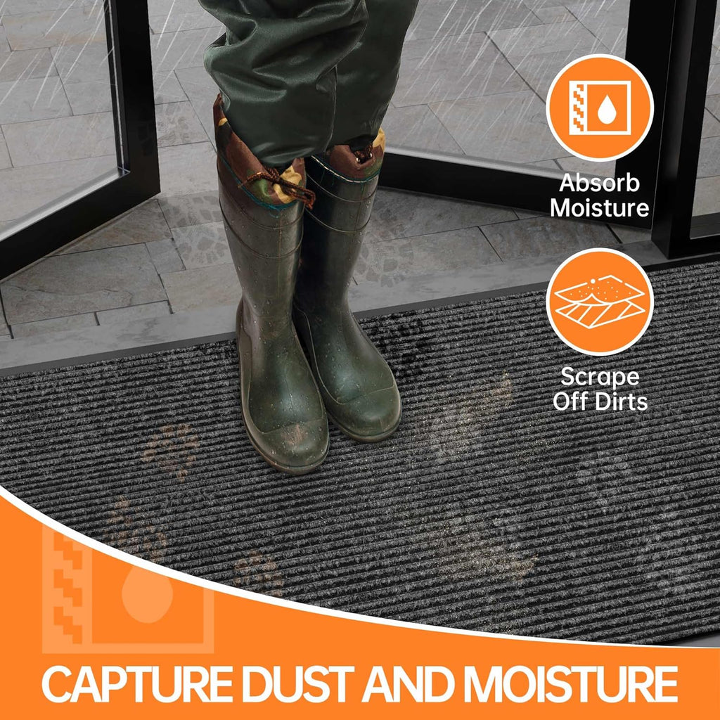 Front Door Mat Outside Entrance, Dirt Trapper Doormat 48" x 24"