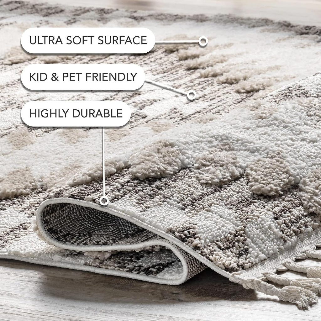 nuLOOM Adelade Beige Geometric Power Loomed Area Rug, 9' x 12'
