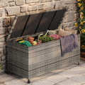 Garvee 125 Gallon Large Deck Box Waterproof PE Rattan