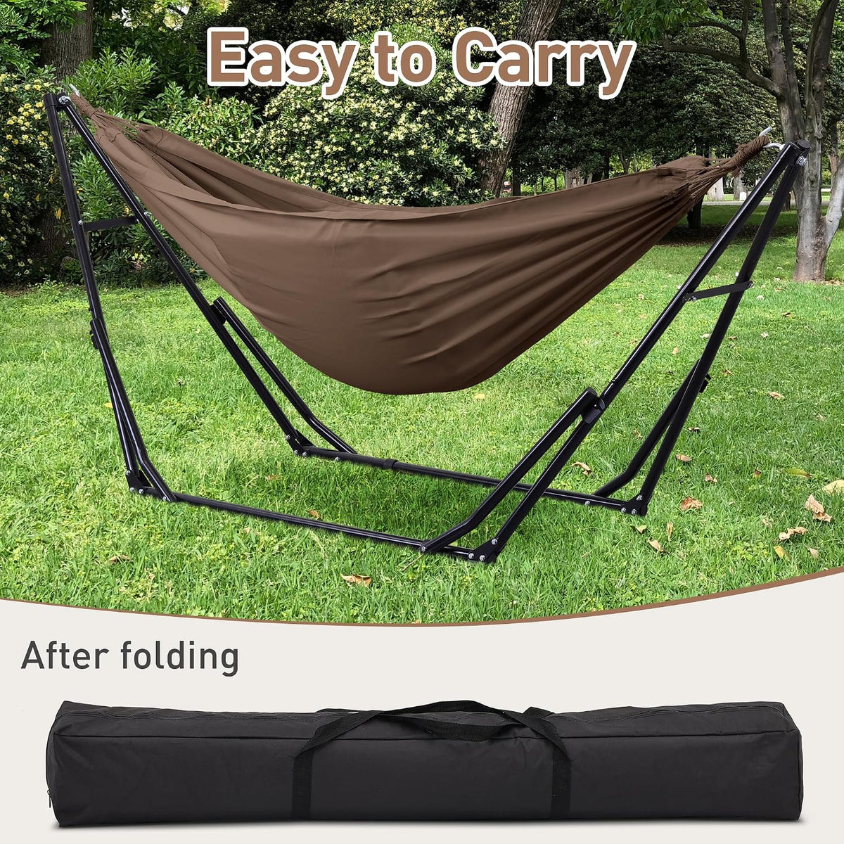 ainfox hammock with foldable stand, 2 in 1, package contents